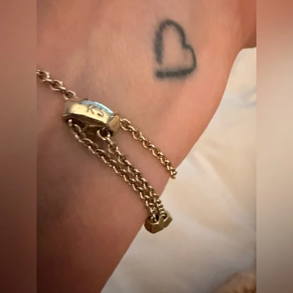 KENDRA SCOTT *rare* Elaina Gold Adjustable Chain Bracelet in Iridescent Drusy - Picture 2 of 4